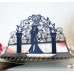 3D Wedding Invitation Card Laser-hollowed Design Silvery